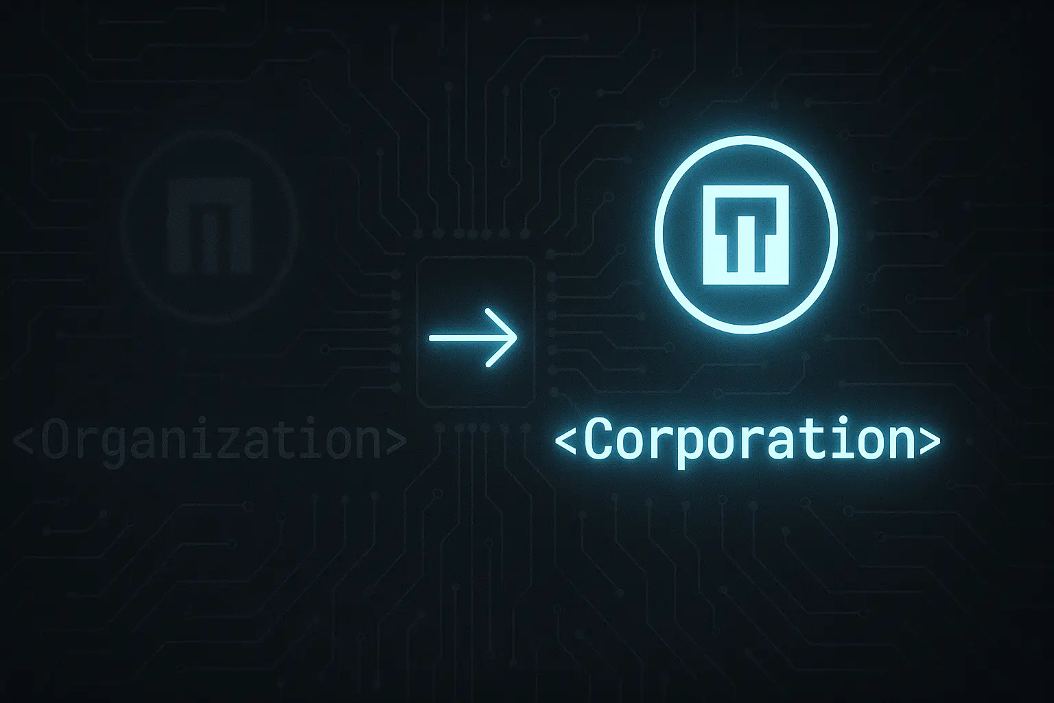 Organisation oder Corporation Unterschiede im Branding für KI